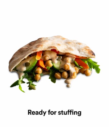 Atoria's Family Bakery Pita with Whole Grain Flatbread 8-Packs of 6 Flatbread (48 Flatbread) Perspective: left