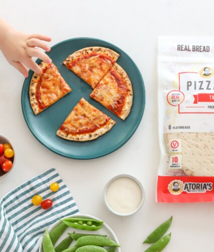 Traditional Personal Pizza Crusts 4-Packs of 6 Pizza Crusts (24 Pizza Crusts) Perspective: left