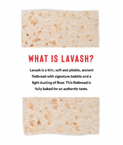 Traditional Mini Lavash Flatbread 8-Packs of 6 Flatbread (48 Flatbread) Perspective: left