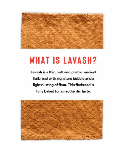 Atoria's Family Bakery Roasted Red Pepper Mini Lavash Flatbread 8-Packs of 6 Flatbread (48) Perspective: left