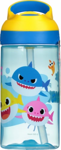 Zak! Designs Baby Shark Water Bottle - Blue Perspective: left
