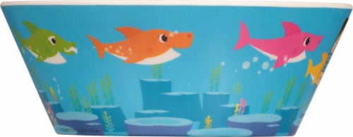 Zak! Designs Baby Shark Melamine Bowl - Blue Perspective: left