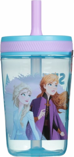 Zak! Designs Frozen 2 Leak-Proof Tumbler with Flexible Straw Perspective: left