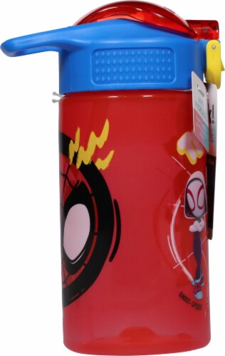 Zak!® SpiderMan Water Bottle with Straw Perspective: left