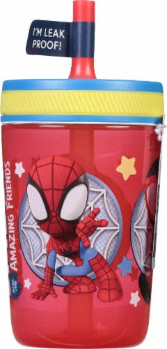 Zak! Designs SpiderMan Spidey & His Amazing Friends Leafproof Straw Tumbler Perspective: left
