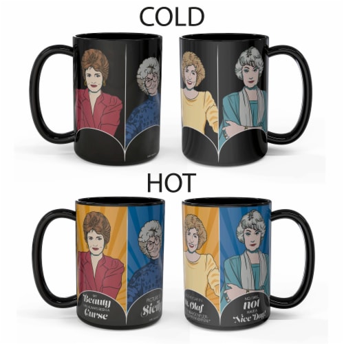 Zak! Designs Golden Girls Color Changing Large Ceramic Mug Perspective: left