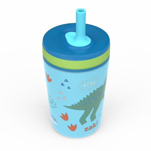 Dinomite Antimicrobial Stainless Steel Double Wall Vacuum Leakproof Straw Kelso Tumbler Perspective: left