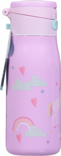 Zak! Designs® Fanciful Unicorn Stainless Steel Double Wall Vacuum Pasco Bottle Perspective: left