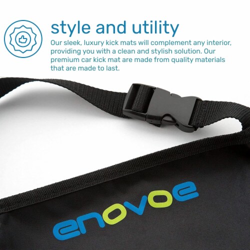 Enovoe kick mats 2 pack premium quality car seat sales protector mat best waterproof protection of your upholstery from dirt