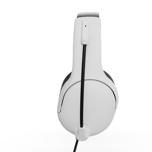 PDP PS4 & PS5 Aitlite Pro Wired Headset- Frost White Perspective: left