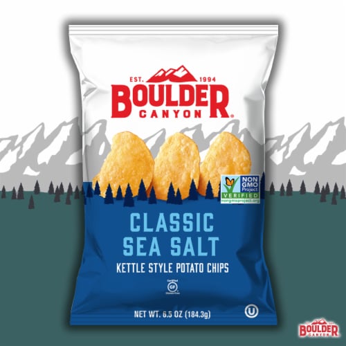 Boulder Canyon® Classic Sea Salt Kettle Style Potato Chips Perspective: left