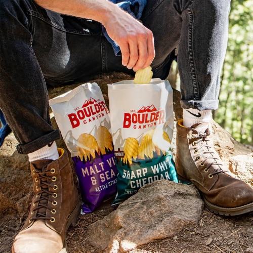 Boulder Canyon® Malt Vinegar & Sea Salt Kettle Style Potato Chips Perspective: left