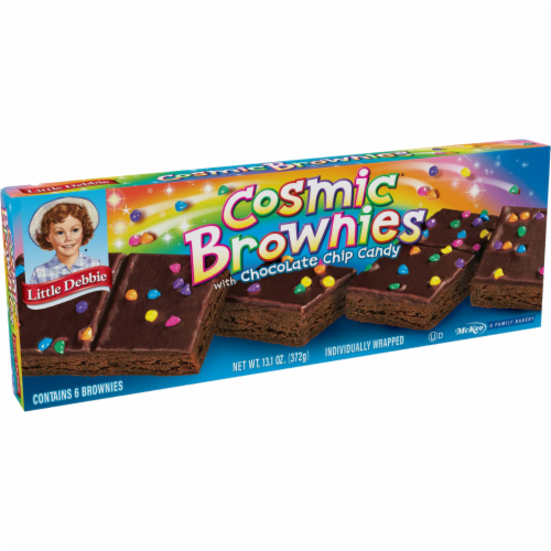 Cosmic Brownies, 4 Boxes, 24 Individually Wrapped Brownies With a Candy Coating Perspective: left