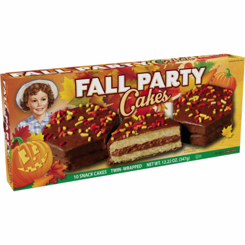 Little Debbie Fall Party Cakes, Chocolate, 4 Boxes, 20 Twin Wrapped Cakes Perspective: left