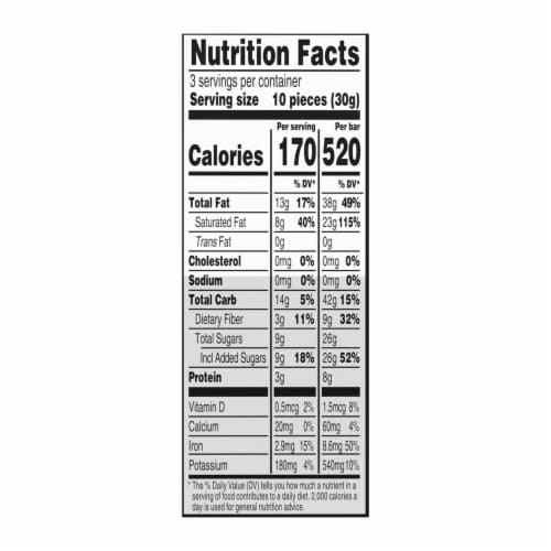 Green & Black's Organic 70% Cacao Dark Chocolate Bar Perspective: left