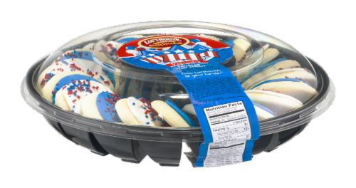 Lofthouse Patriotic Frosted Sugar Cookies Party Tray Perspective: left