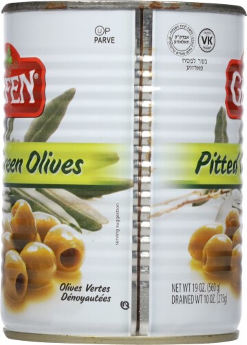 Gefen® Pitted Green Olives Perspective: left