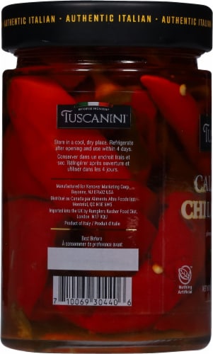 Tuscanini® Hot Calabrian Chili Peppers in Oil Perspective: left