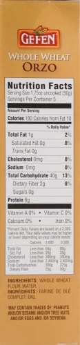 Gefen Whole Wheat Orzo Perspective: left
