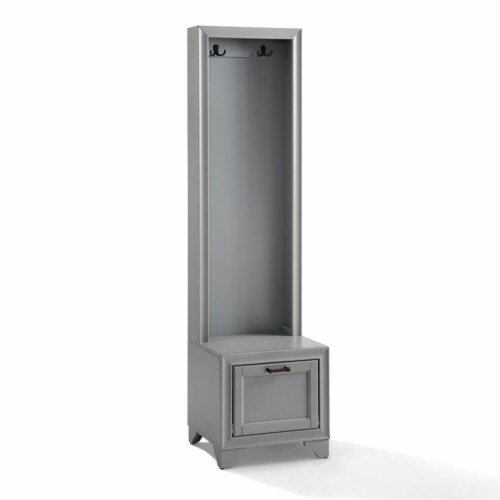 Crosley Tara Hall Tree in Distressed Gray Perspective: left