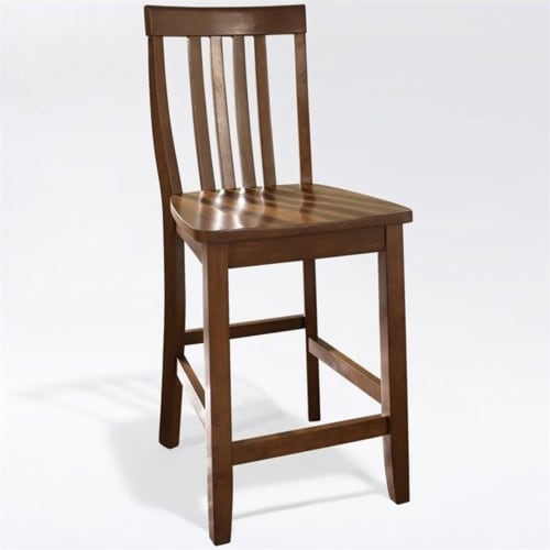 Crosley School House Stool Set - Cherry Finish Perspective: left