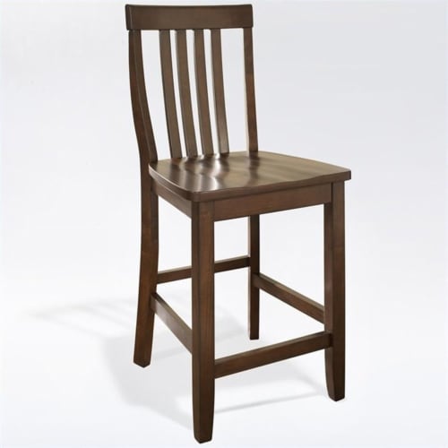 Crosley Mahogany School House Stool Set Perspective: left