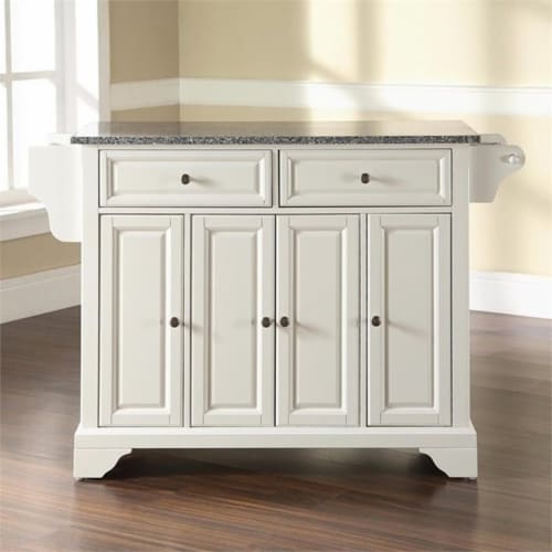 LaFayette Solid Granite Top Kitchen Island in White Crosley, 1 Kroger