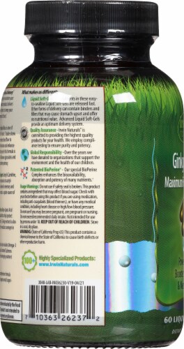 Irwin Naturals® Ginkgo Smart® Maximum Focus and Memory Dietary Supplement Soft Gels Perspective: left