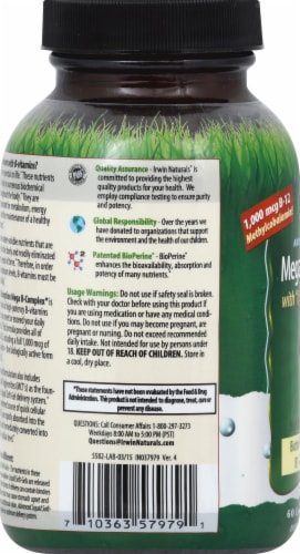 Irwin Naturals Mega B-Complex Perspective: left