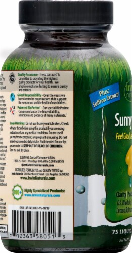 Irwin Naturals Sunny Mood Liquid Softgels Perspective: left