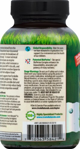 Irwin Naturals Forskolin Fat Loss Diet Soft-Gels Perspective: left