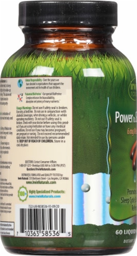 Irwin Naturals® Power to Sleep PM® Melatonin Liquid Soft-Gels 6mg Perspective: left