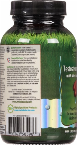 Irwin Naturals® Testosterone UP RED® Liquid Soft-Gels Perspective: left