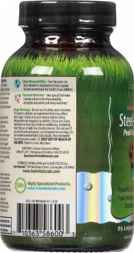 Irwin Naturals Steel Libido Peak Testosterone Liquid Soft-Gels Perspective: left