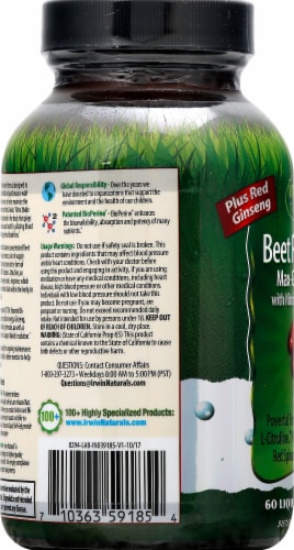 Irwin Naturals Beet Root RED Liquid Soft-Gels Perspective: left