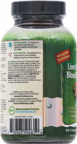 Irwin Naturals Liver Detox & Blood Refresh Liquid Softgels Perspective: left