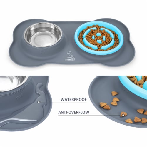 Silicone Dog Bowl Mats, Slow Feeders, Stainless Steel Bowls