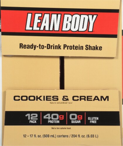 LaBrada Lean Body Cookies N Cream Protein Shake Perspective: left