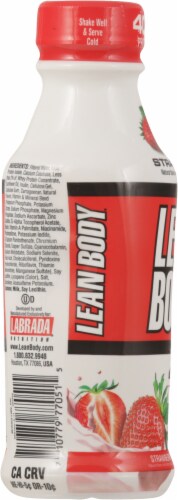 Lean Body® Strawberry Protein Shake Perspective: left