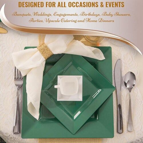 Green square plates online