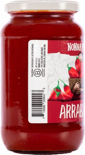 Nonna Pia's Arrabiata Pasta Sauce Perspective: left