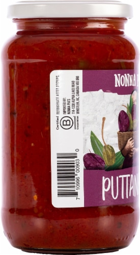 Nonna Pia's Puttanesca Pasta Sauce Perspective: left