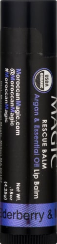 Moroccan Magic® Organic Argan & Essential Oil Elderberry & Manuka Honey Lip Balm Perspective: left