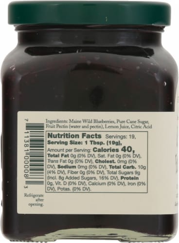 Stonewall Kitchen Wild Maine Blueberry Jam Perspective: left