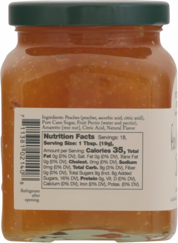 Stonewall Kitchen Peach Amaretto Jam Perspective: left