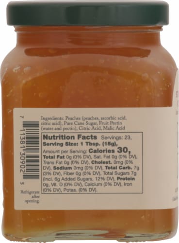 Stonewall Kitchen Peach Jam Perspective: left