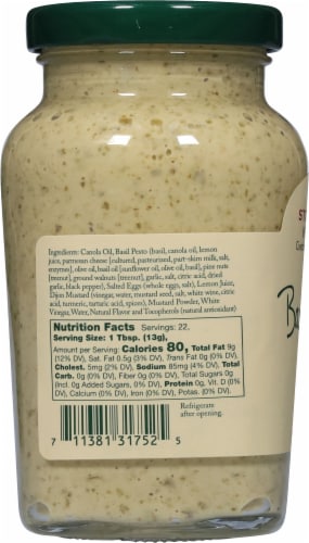 Stonewall Kitchen Basil Pesto Aioli Dip & Spread Perspective: left