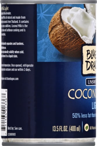 Blue Dragon® Unsweetened Light Coconut Milk Perspective: left