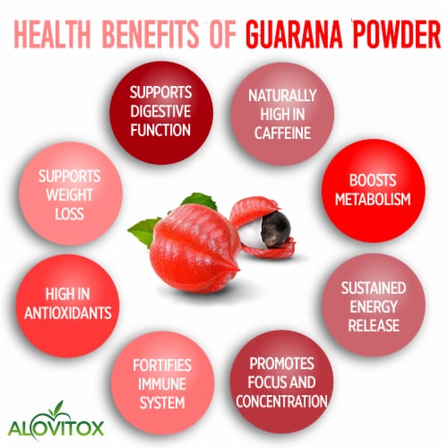 Certified Organic Guarana Seed Powder 8 Oz - Natural Caffeine Energizing Superfood Perspective: left