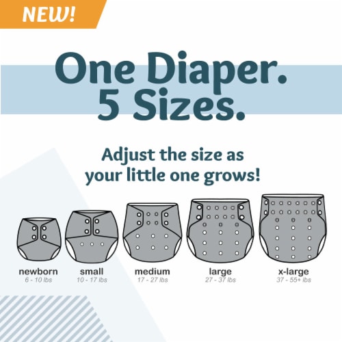 Rumparooz OBV One Size Pocket Cloth Diaper | Scuba Perspective: left